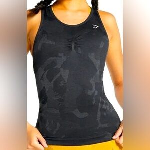 Gymshark Adapt Camo Seamless Tank, Black, size  Small great cond